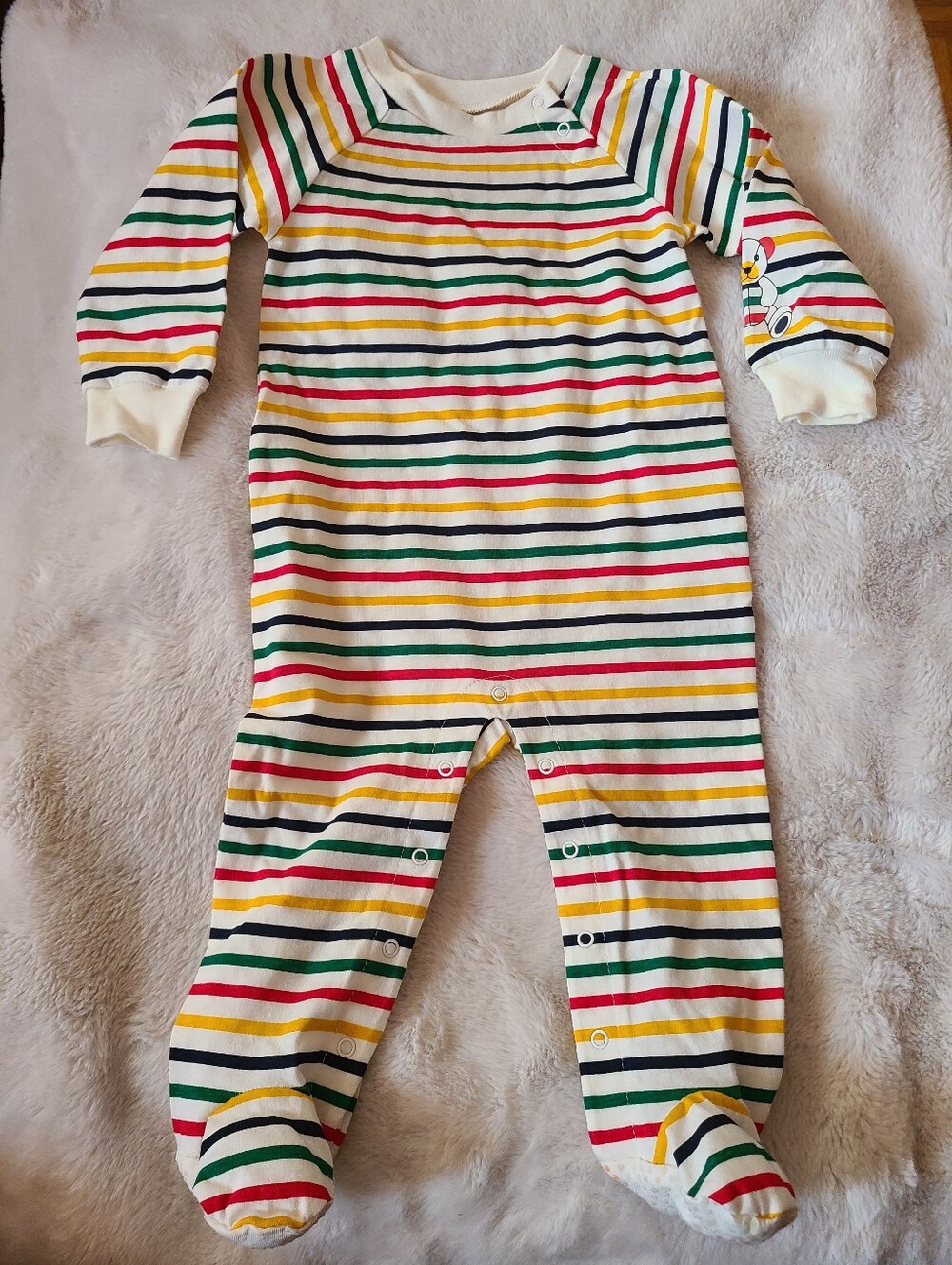 Hudson's Bay Company Stripes Cotton Baby One-Piece Sleeper Size 6-12months